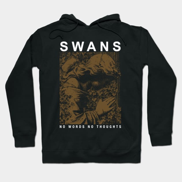 Swans No Words No Thoughts Hoodie by Moderate Rock